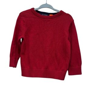 The Children's Place Classic Holiday Red Knit Crew Neck Sweater Baby 12-18 month